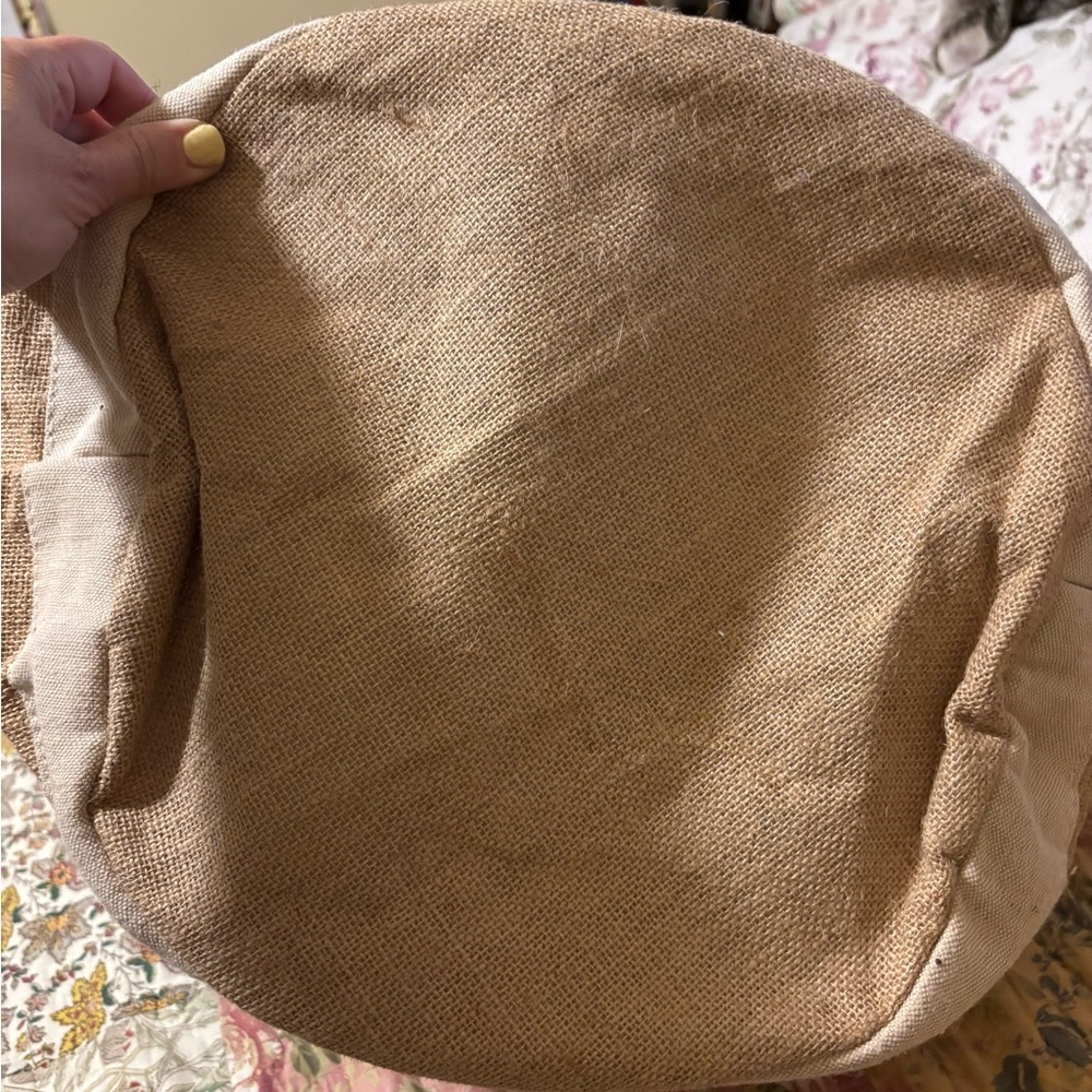 NWT 47&Main Beachin It lined Burlap beach bag   Extra Large! - Picture 5 of 5
